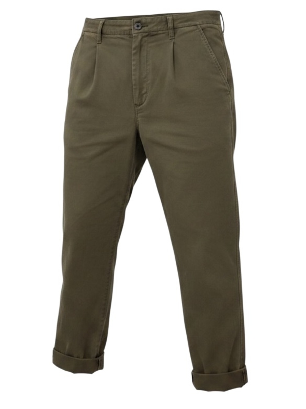 Brunello Cucinelli Olive Green Pleated Chino Pants, Size 10, EUC